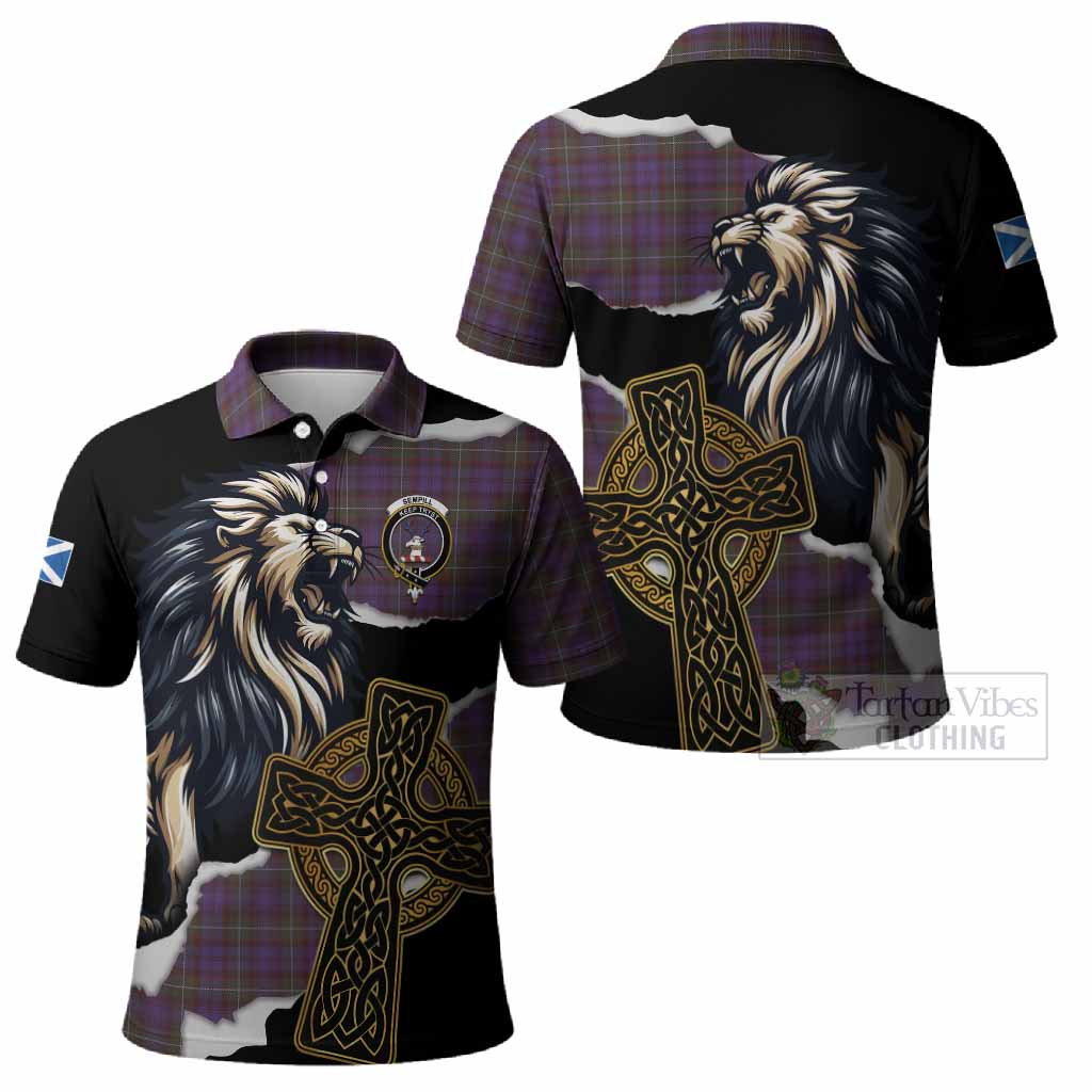 Sempill (Semple) Tartan Scottish Polo Shirt Lion Celtic Heritage