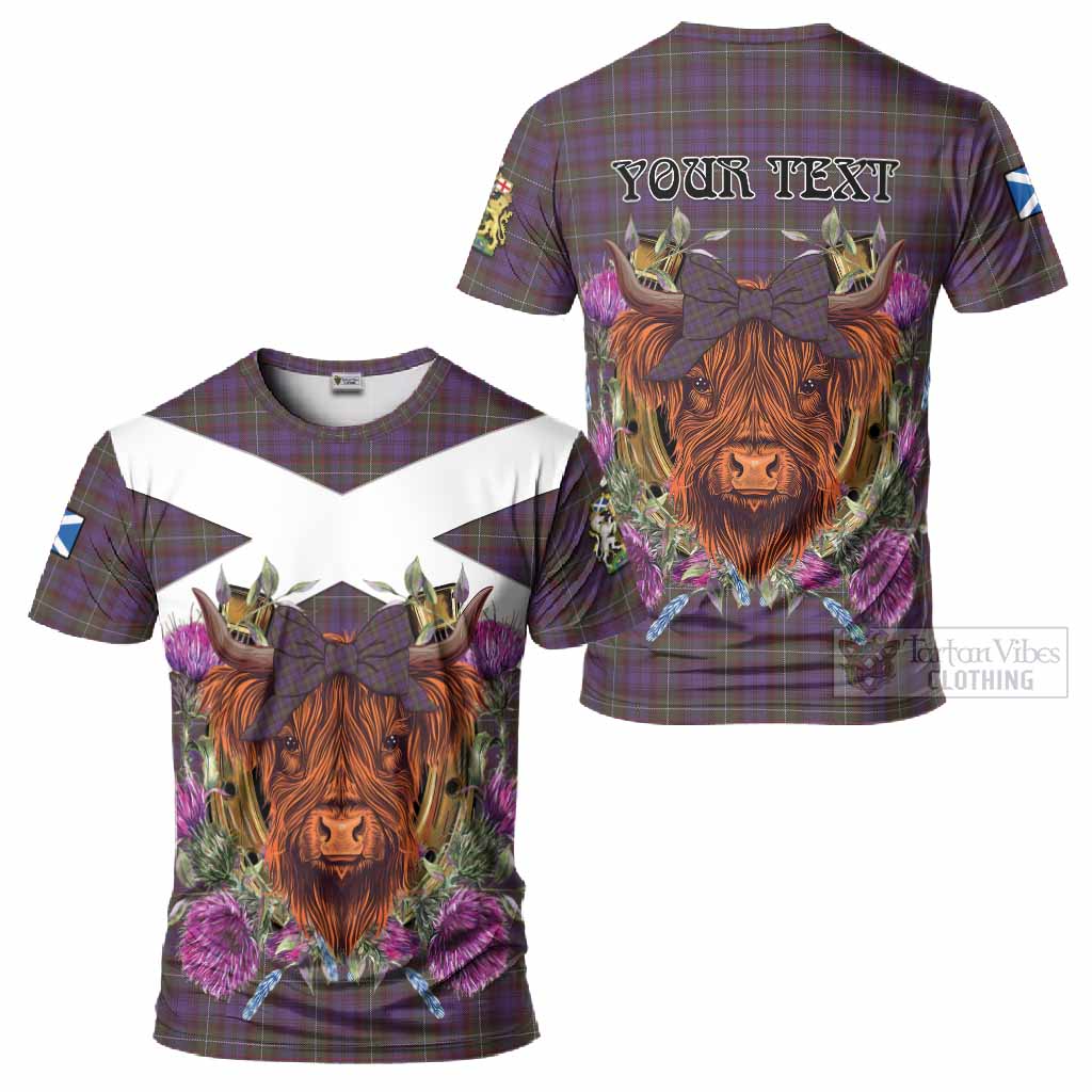 Sempill (Semple) Tartan T-Shirt Scottish Thistle Heilan Coo