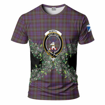 Sempill (Semple) Tartan T-Shirt Thistle Scottish Spirit