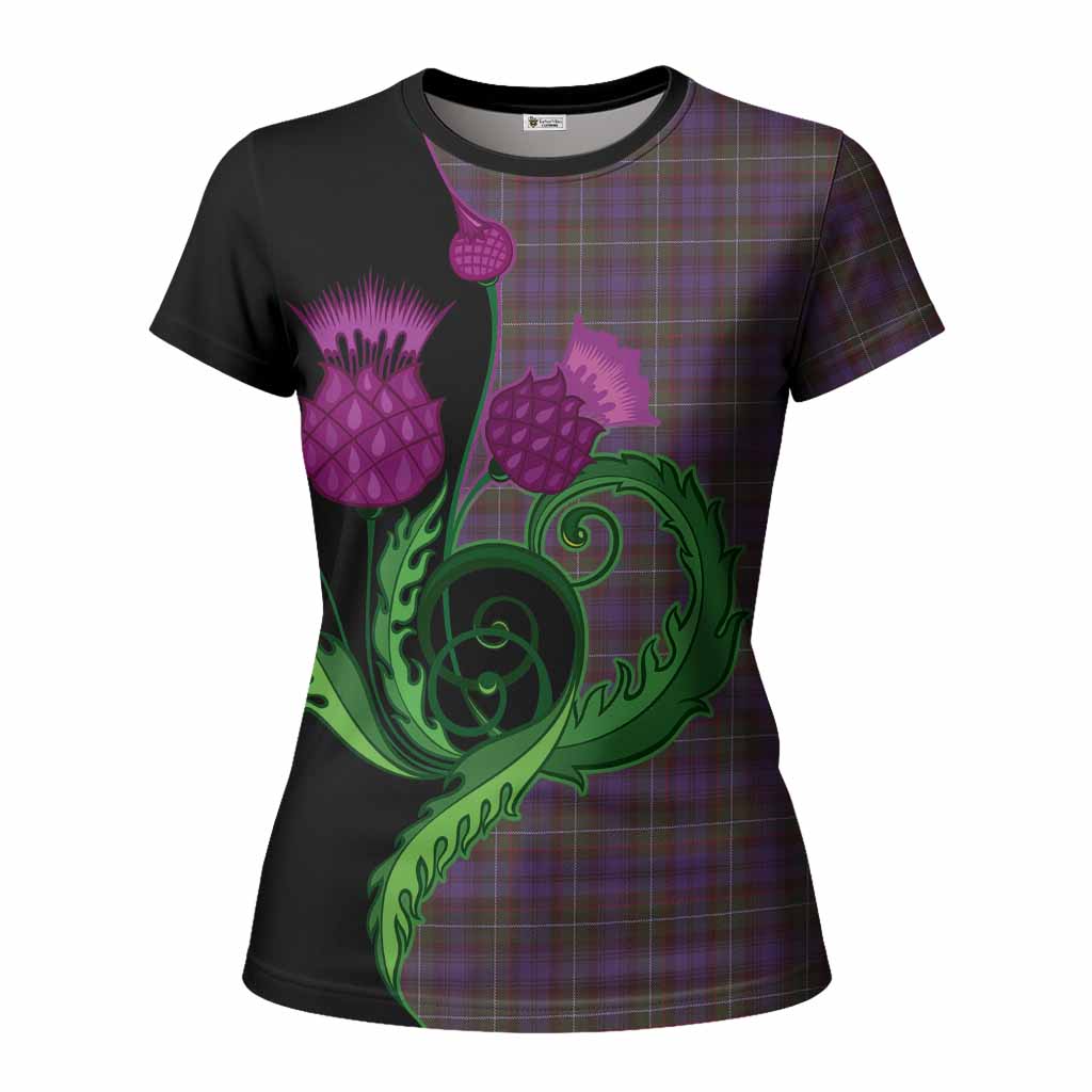 Sempill (Semple) Tartan Women T shirt Traditional Scottish Thistle