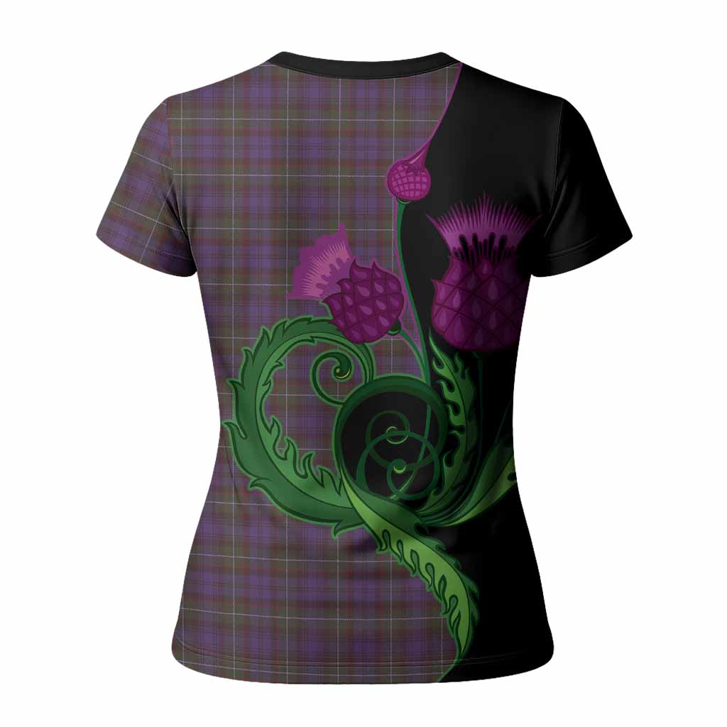 Sempill (Semple) Tartan Women T shirt Traditional Scottish Thistle
