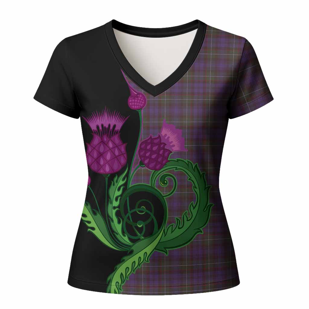 Sempill (Semple) Tartan Women T shirt Traditional Scottish Thistle