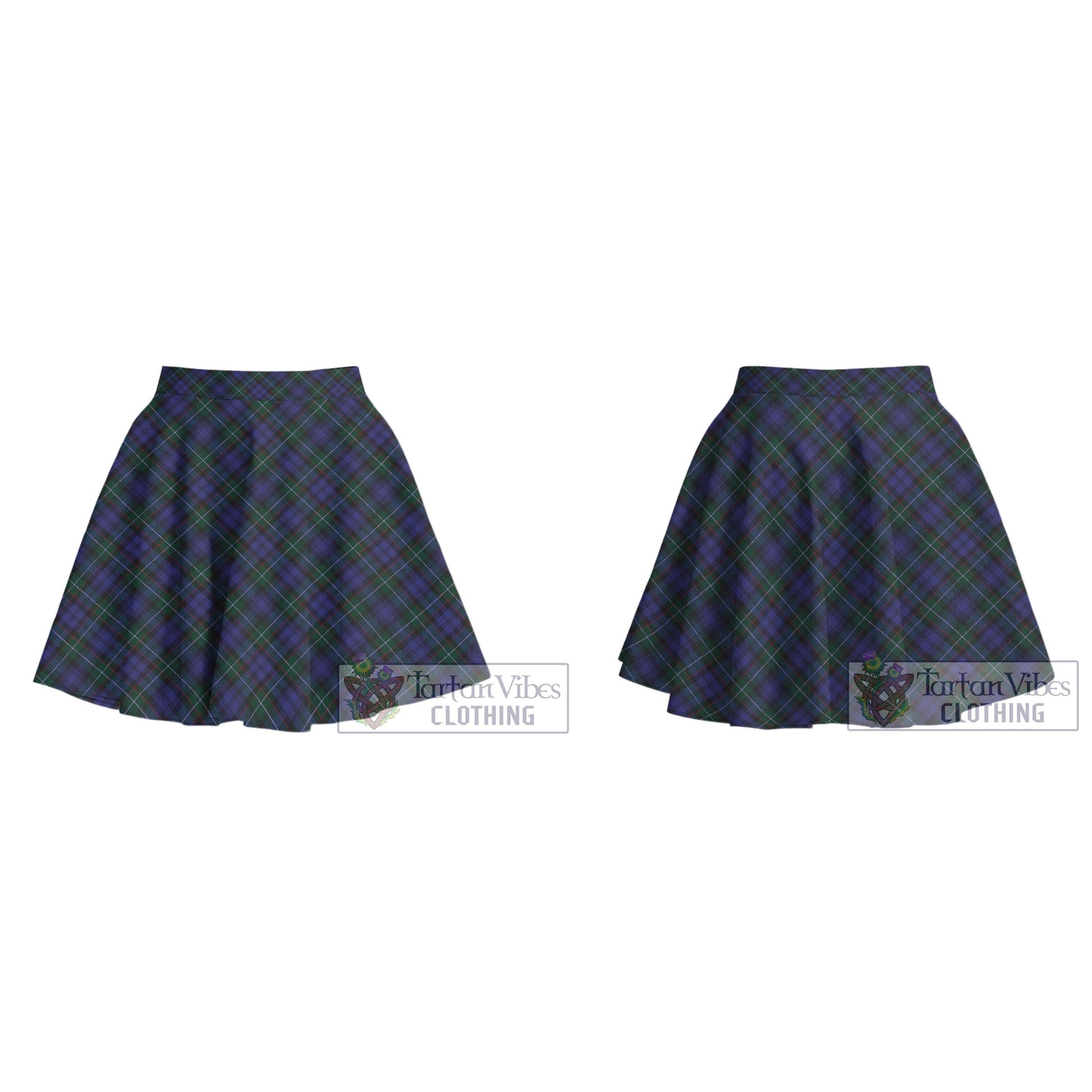 Tartan Vibes Clothing Semple Tartan Women's Plated Mini Skirt