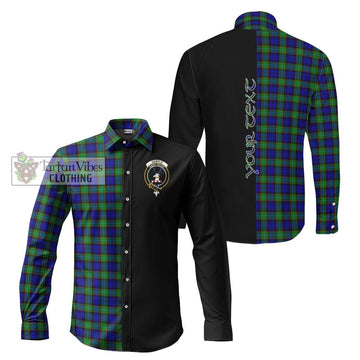 Semple Modern Tartan Long Sleeve Button Shirt with Family Crest and Half Of Me Style Men's Shirt S - Tartanvibesclothing Shop