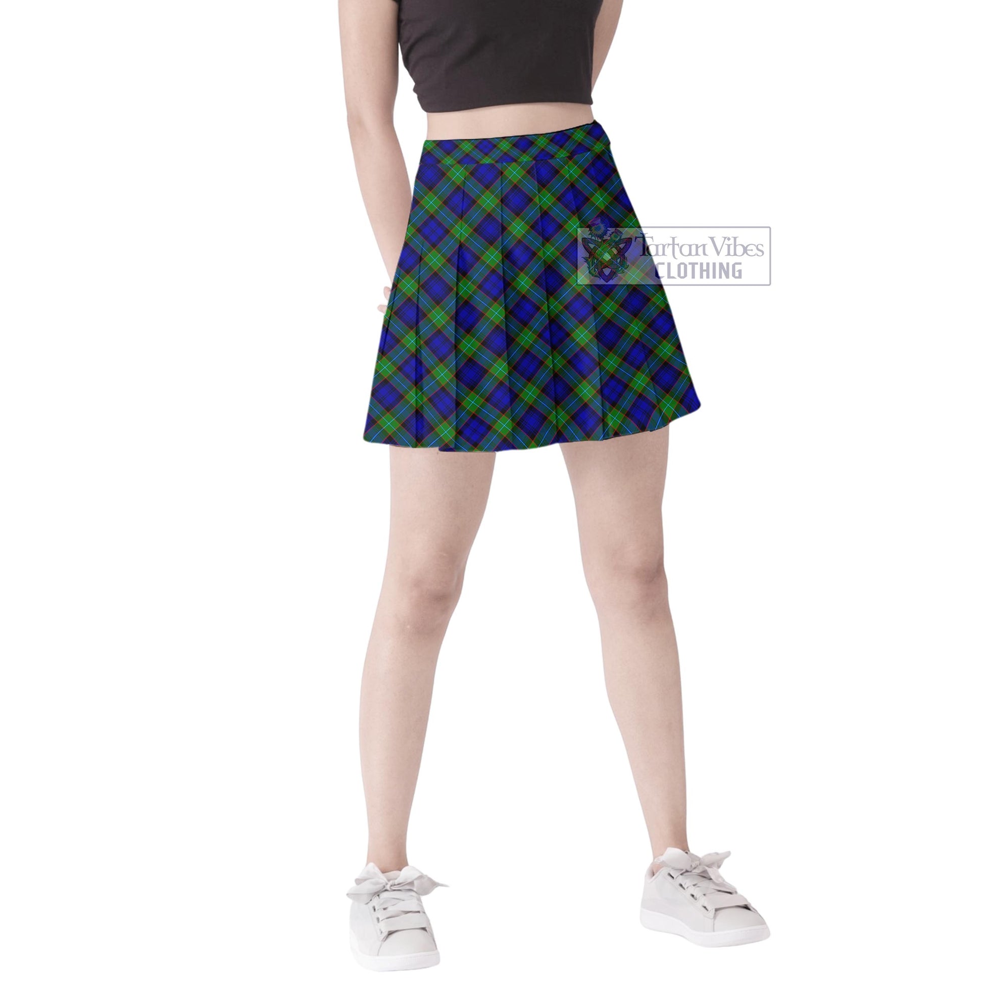 Tartan Vibes Clothing Semple Modern Tartan Women's Plated Mini Skirt
