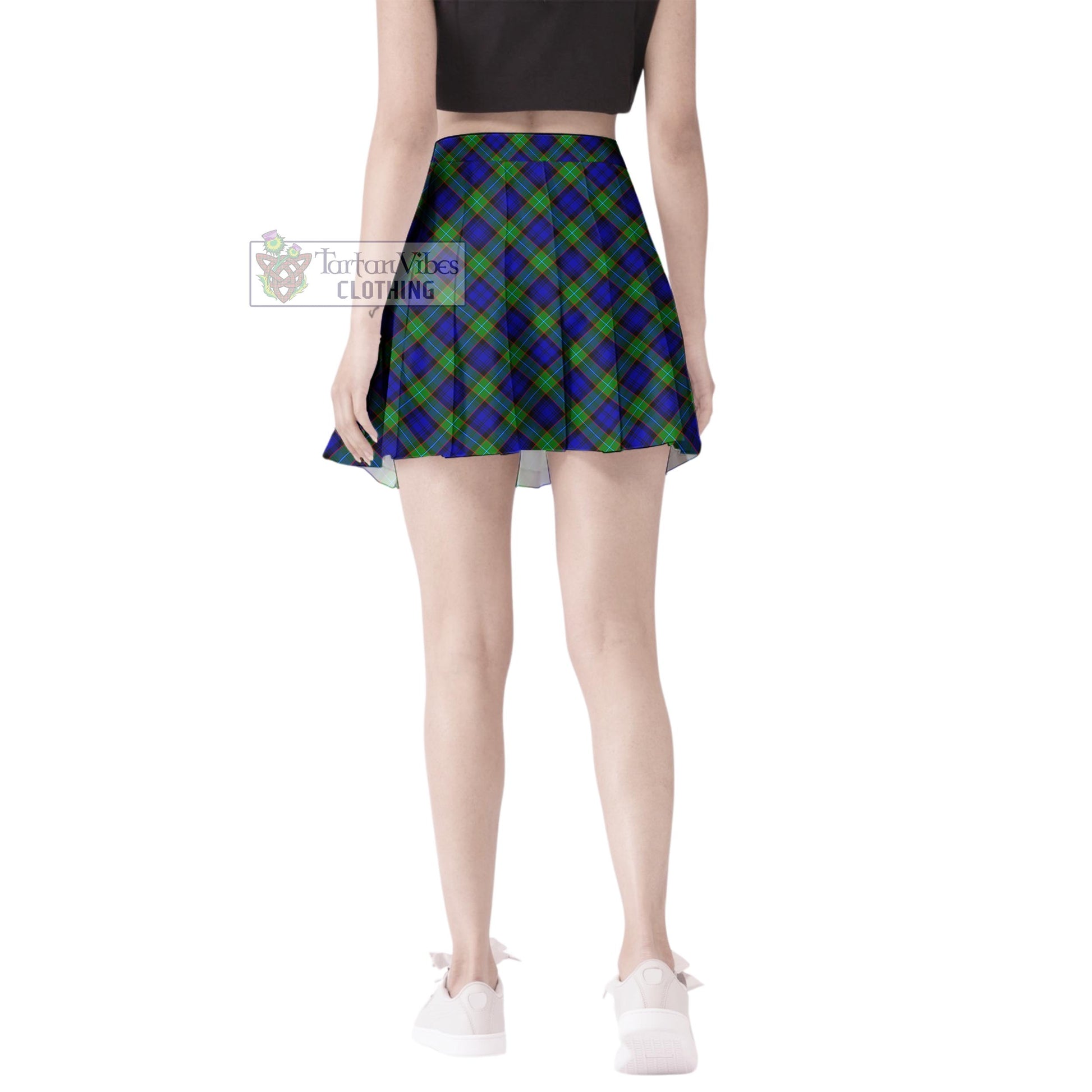 Tartan Vibes Clothing Semple Modern Tartan Women's Plated Mini Skirt