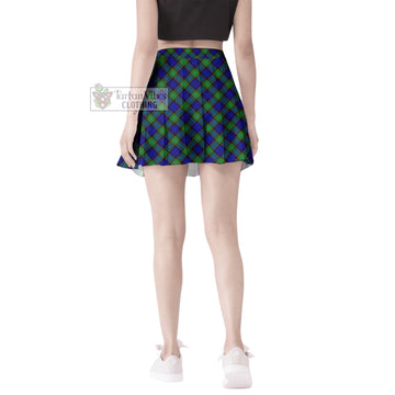 Tartan Vibes Clothing Semple Modern Tartan Women's Plated Mini Skirt