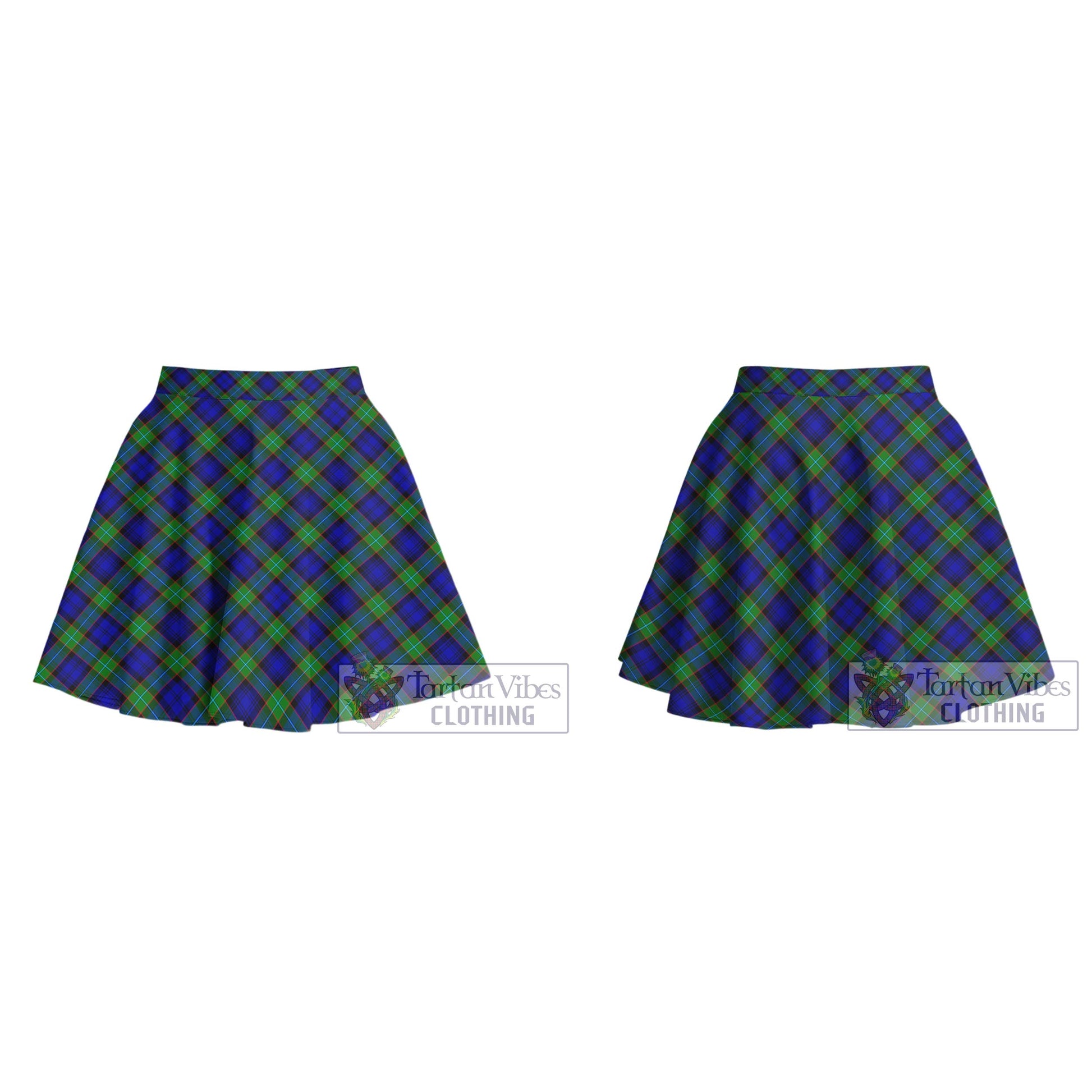 Tartan Vibes Clothing Semple Modern Tartan Women's Plated Mini Skirt