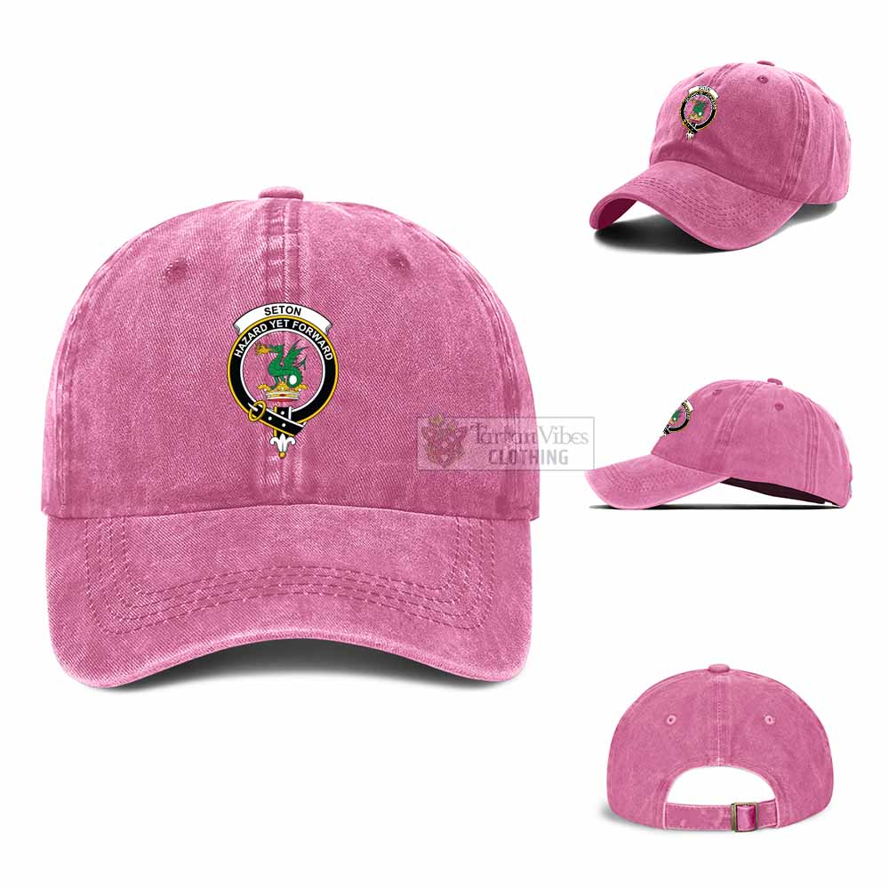 Tartan Vibes Clothing Seton Clan Crest Denim Classic Cap