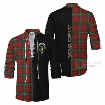 Seton Tartan Ghillie Kilt Shirt with Family Crest and Half Of Me Style Men - Tartan Vibes Clothing