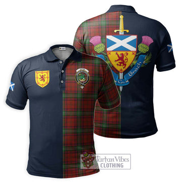 Seton Tartan Polo Shirt Alba with Scottish Lion Royal Arm Half Style Kid - Tartan Vibes Clothing