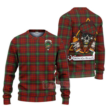Seton Tartan Ugly Sweater with Family Crest and Bearded Skull Holding Bottles of Whiskey Unisex - Tartan Vibes Clothing