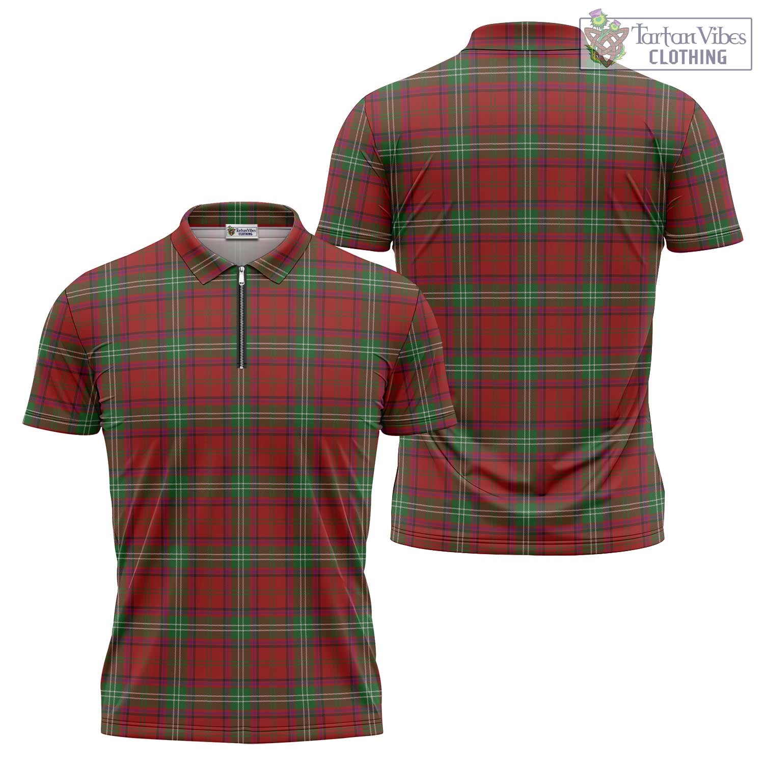 Seton Tartan Zipper Polo Shirt Unisex - Tartan Vibes Clothing