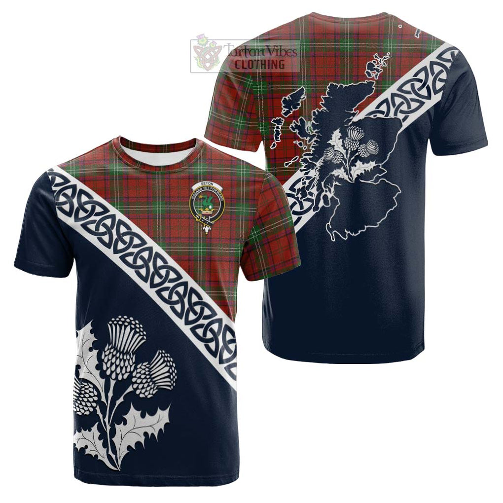 Seton Tartan Cotton T-shirt Featuring Thistle and Scotland Map Kid's Shirt - Tartan Vibes Clothing