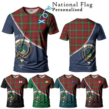 Seton Tartan T-Shirt with Personalised National Flag and Family Crest Half Style Kid's Shirt - Tartan Vibes Clothing