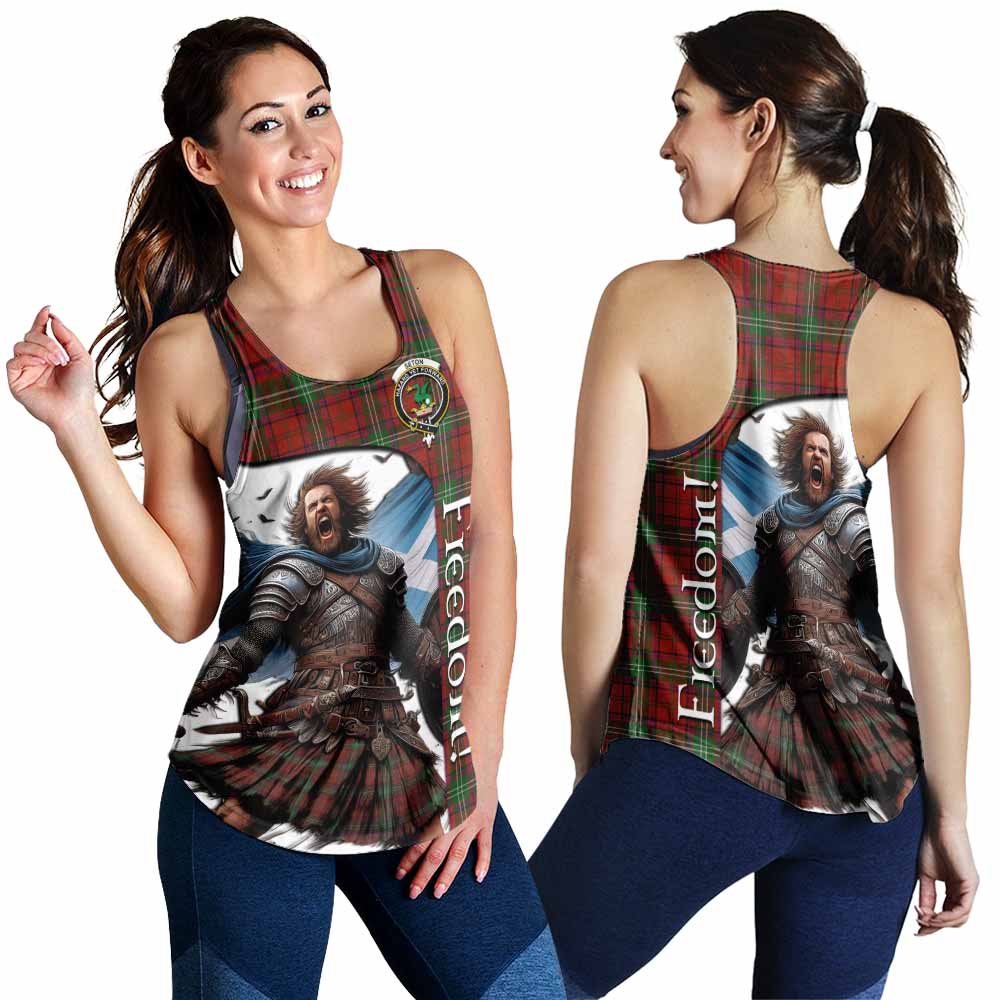 Seton Crest Tartan Women's Racerback Tanks Inspired by the Freedom of Scottish Warrior 4XL - Tartan Vibes Clothing