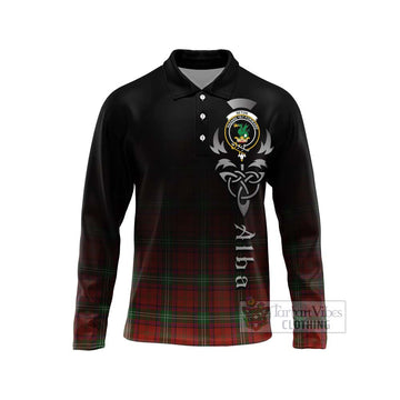 Seton Tartan Long Sleeve Polo Shirt Featuring Alba Gu Brath Family Crest Celtic Inspired Unisex - Tartan Vibes Clothing