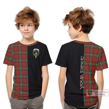 Seton Tartan Kid T-Shirt with Family Crest and Half Of Me Style Youth XL Size14 - Tartan Vibes Clothing