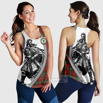 Seton Tartan Clan Crest Women's Racerback Tanks with Highlander Warrior Celtic Style 4XL - Tartan Vibes Clothing