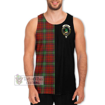 Seton Tartan Men's Tank Top with Family Crest and Half Of Me Style Men - Tartan Vibes Clothing