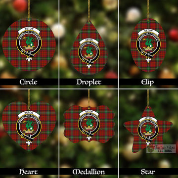 Seton Tartan Christmas Aluminium Ornament with Family Crest Aluminium - Tartan Vibes Clothing