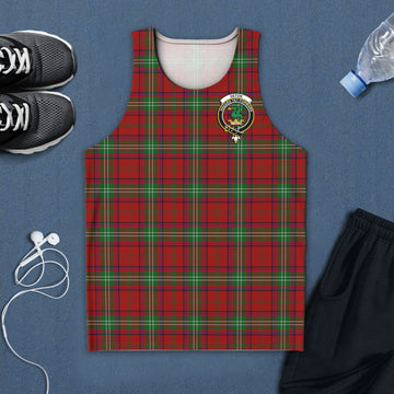 Seton Tartan Mens Tank Top with Family Crest 5XL - Tartan Vibes Clothing