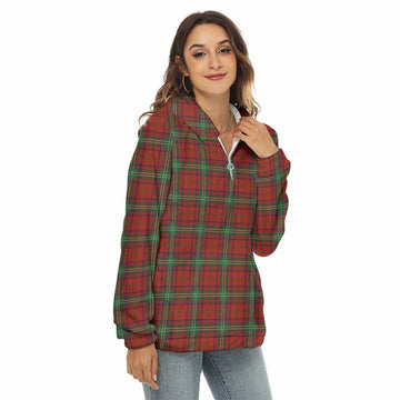 Seton Tartan Women's Borg Fleece Hoodie with Half Zip Female - Tartan Vibes Clothing