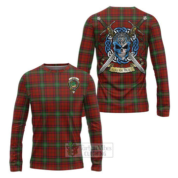 Seton Tartan Long Sleeve T-Shirt with Family Crest Celtic Skull Style Unisex - Tartan Vibes Clothing