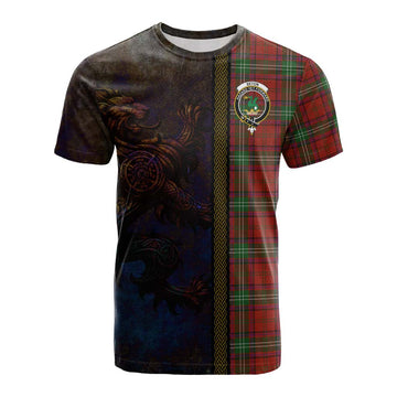 Tartan Vibes Clothing Seton Tartan Family Crest Cotton T-shirt Alba Gu Brath Be Brave Lion Ancient Style