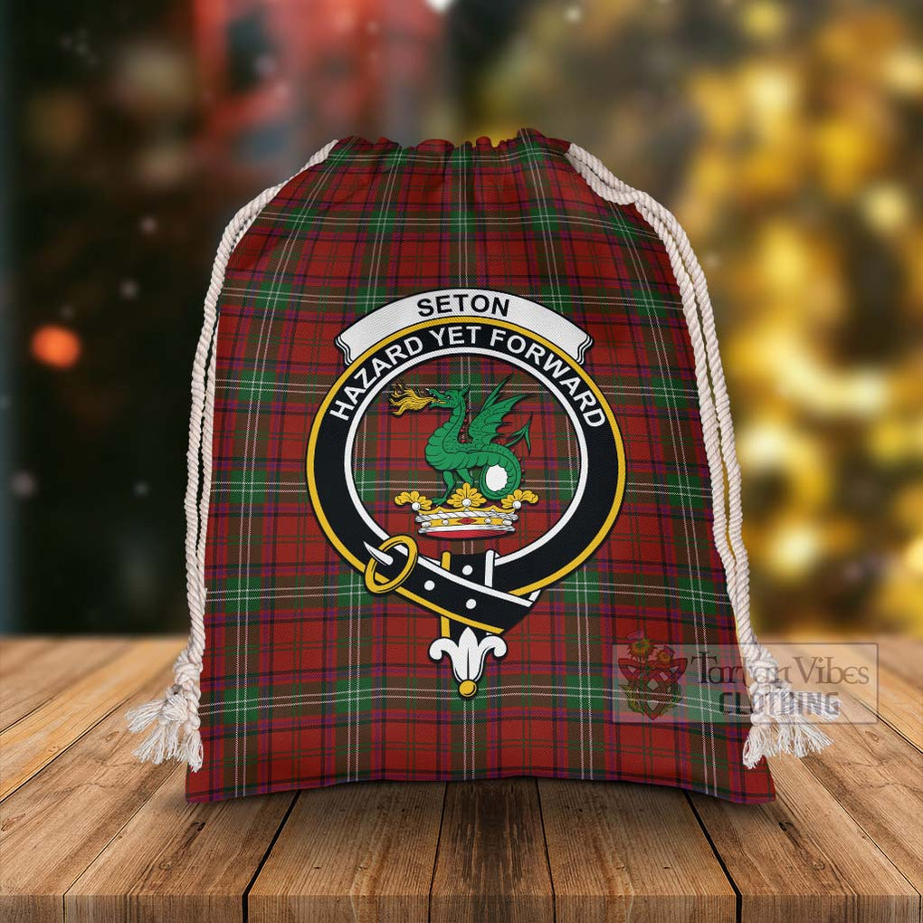 Seton Tartan Christmas Santa's Bag with Family Crest - Tartan Vibes Clothing
