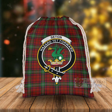 Seton Tartan Christmas Santa's Bag with Family Crest - Tartan Vibes Clothing