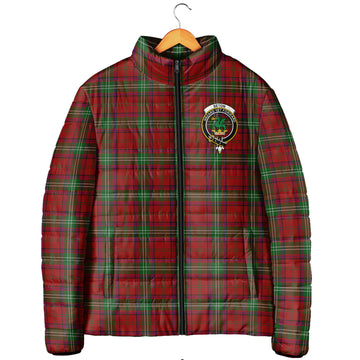 Seton Tartan Padded Jacket with Family Crest Men's Padded Jacket - Tartan Vibes Clothing