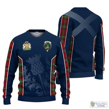 Seton Tartan Knitted Sweatshirt with Family Crest and Scottish Thistle Vibes Sport Style