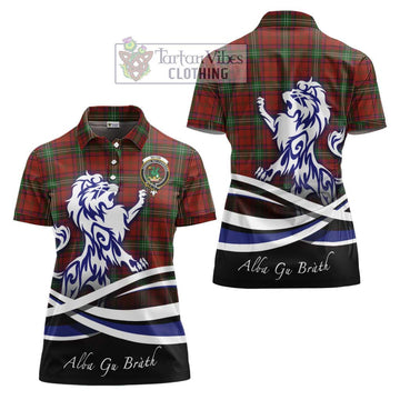 Seton Tartan Women's Polo Shirt with Alba Gu Brath Regal Lion Emblem Women - Tartan Vibes Clothing