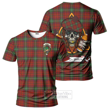 Seton Tartan T-Shirt with Family Crest and Bearded Skull Holding Bottles of Whiskey Kid's Shirt - Tartan Vibes Clothing