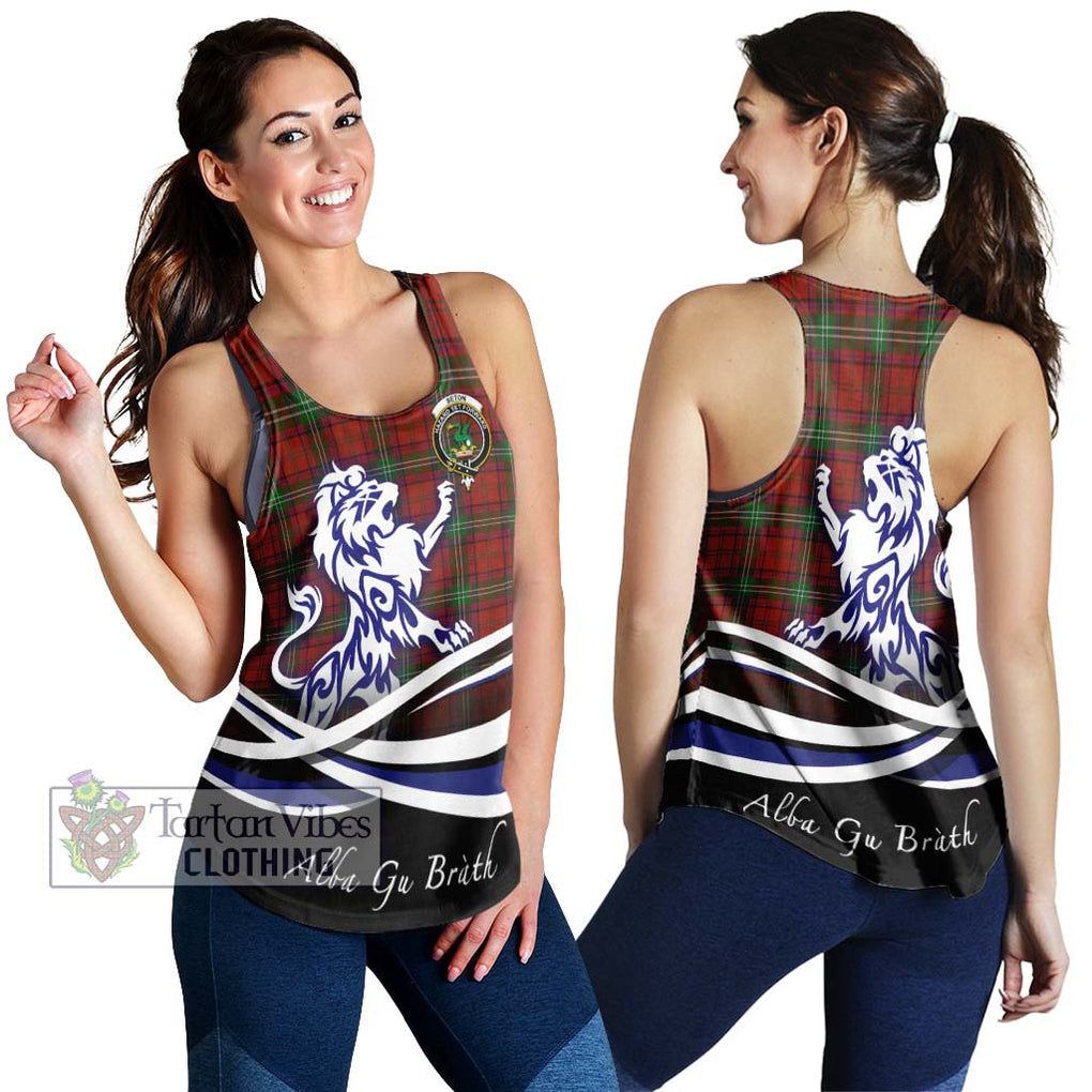 Seton Tartan Women's Racerback Tanks with Alba Gu Brath Regal Lion Emblem 4XL - Tartan Vibes Clothing