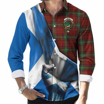 Seton Tartan Long Sleeve Button Shirt with Family Crest Scotland Patriotic Style Men's Shirt S - Tartan Vibes Clothing