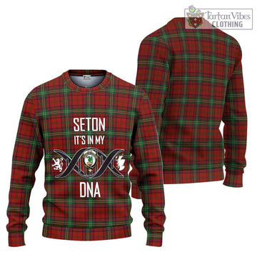 Seton Tartan Ugly Sweater with Family Crest DNA In Me Style Unisex - Tartan Vibes Clothing