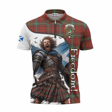 Seton Crest Tartan Zipper Polo Shirt Inspired by the Freedom of Scottish Warrior Unisex - Tartan Vibes Clothing
