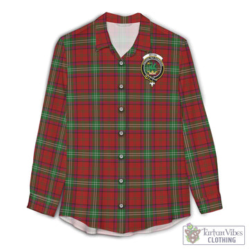 Seton Tartan Women's Casual Shirt with Family Crest Female - Tartan Vibes Clothing