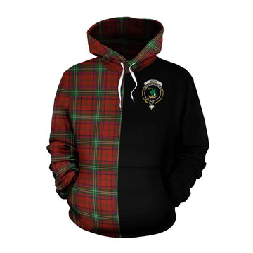 Seton Tartan Cotton Hoodie with Family Crest and Half Of Me Style Pullover Hoodie XS - Tartan Vibes Clothing