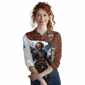 Seton Crest Tartan Women's Casual Shirt Inspired by the Freedom of Scottish Warrior Female - Tartan Vibes Clothing