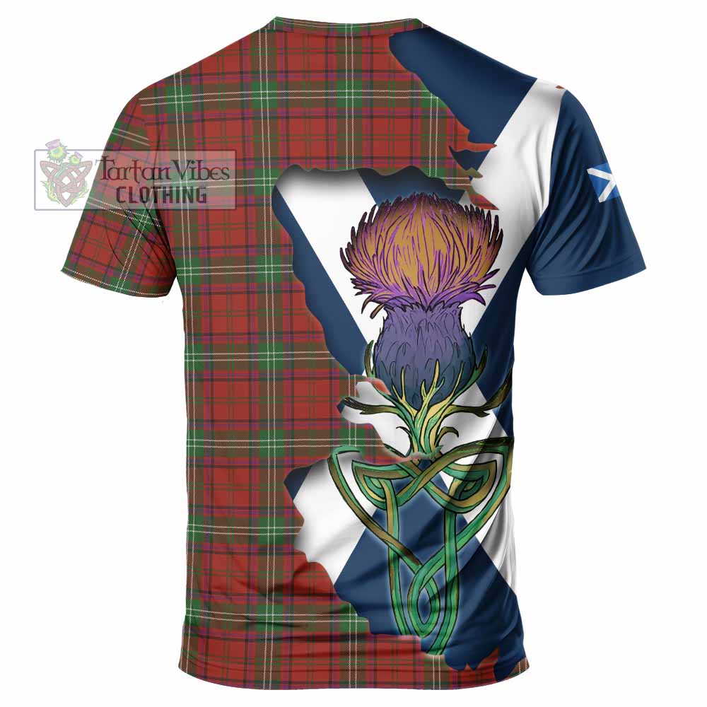 Tartan Vibes Clothing Seton Tartan Family Crest T-Shirt Scottish Thistle Celtic Inspired