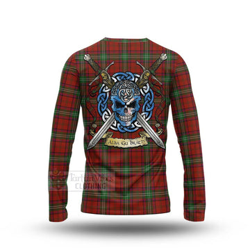 Seton Tartan Long Sleeve T-Shirt with Family Crest Celtic Skull Style - Tartan Vibes Clothing