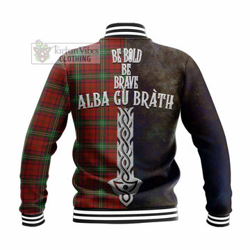 Tartan Vibes Clothing Seton Tartan Family Crest Baseball Jacket Alba Gu Brath Be Brave Lion Ancient Style
