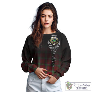 Seton Tartan Sweatshirt Featuring Alba Gu Brath Family Crest Celtic Inspired - Tartan Vibes Clothing