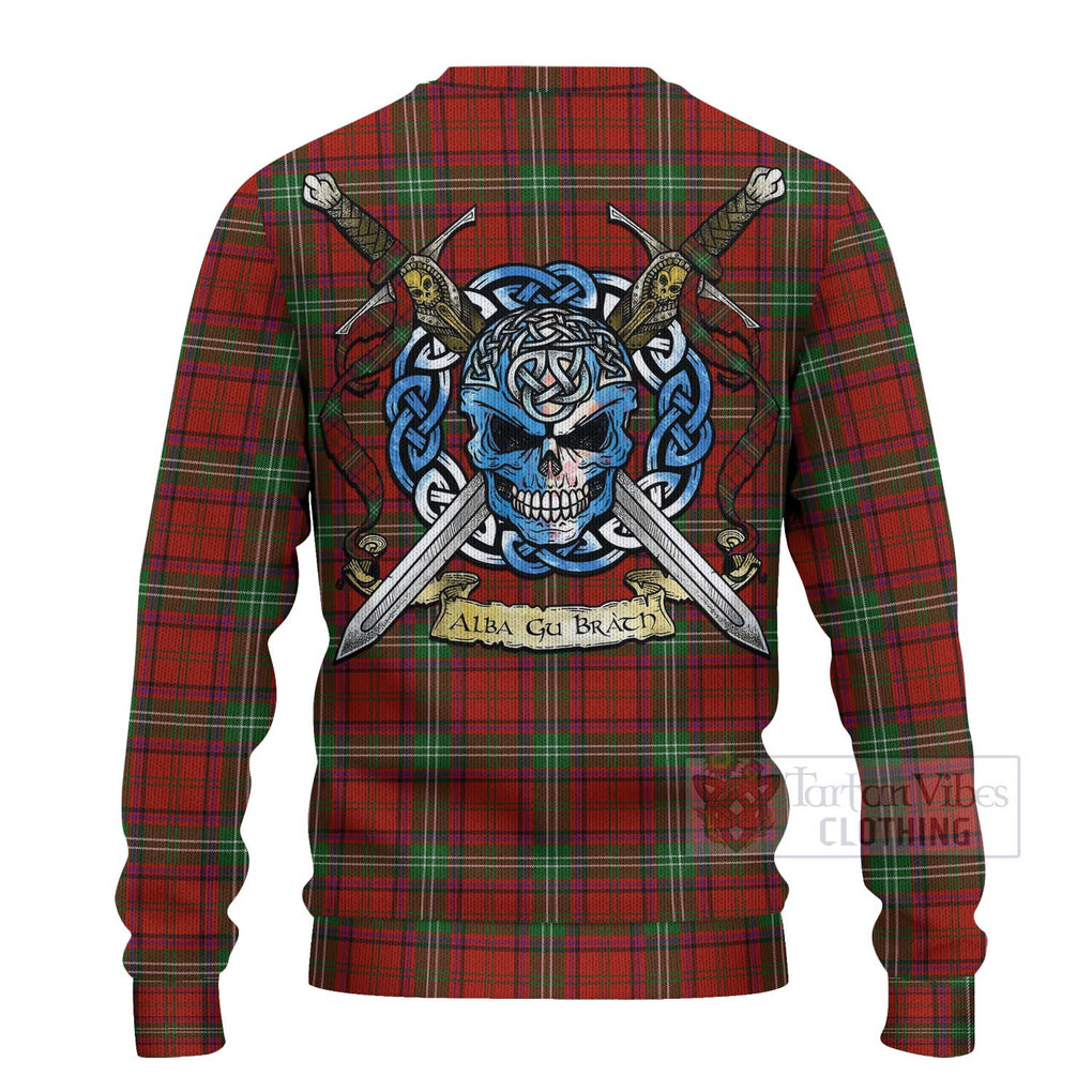 Seton Tartan Ugly Sweater with Family Crest Celtic Skull Style - Tartan Vibes Clothing