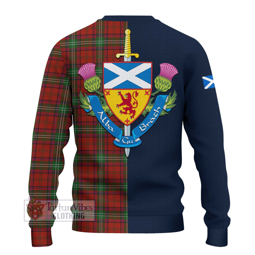 Seton Tartan Ugly Sweater Alba with Scottish Lion Royal Arm Half Style - Tartan Vibes Clothing