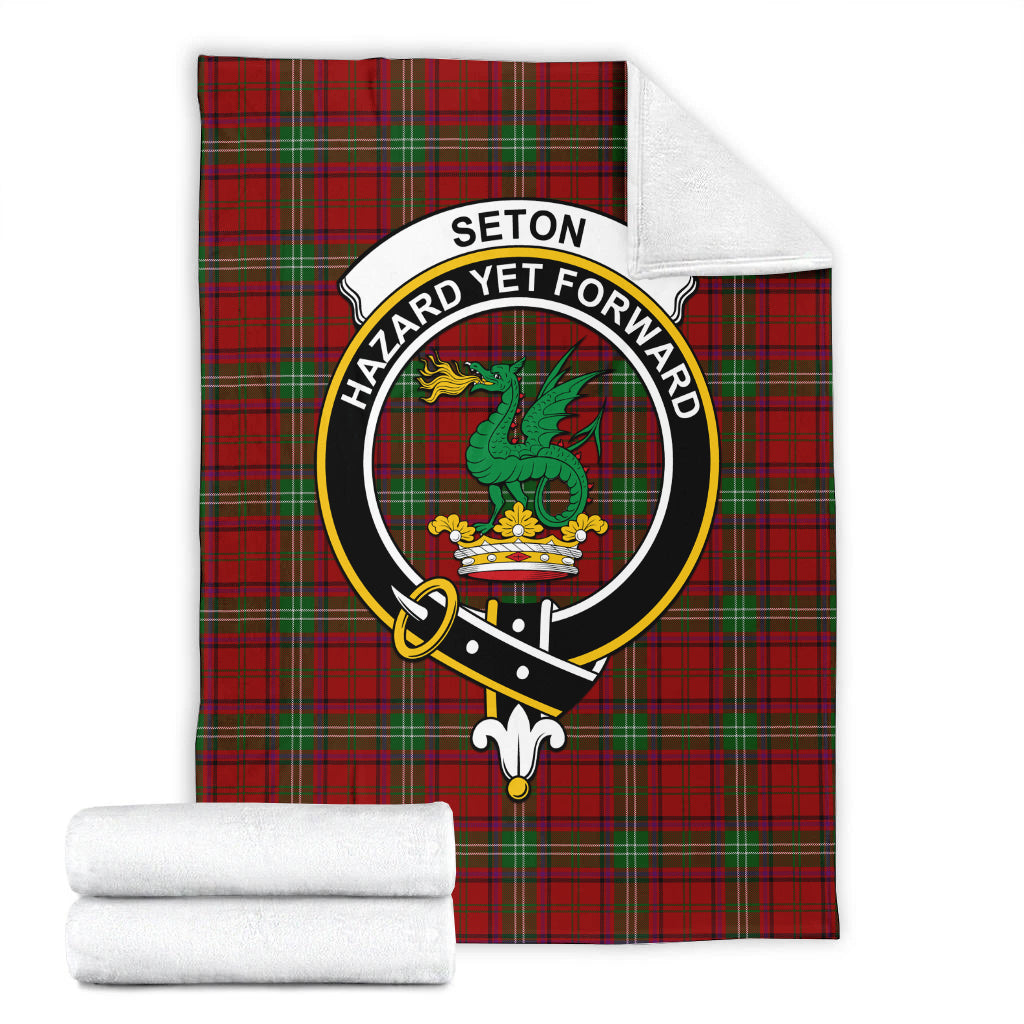 Seton Tartan Blanket with Family Crest - Tartan Vibes Clothing