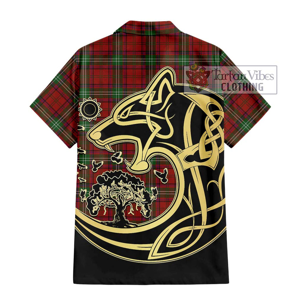Seton Tartan Hawaiian Shirt with Family Crest Celtic Wolf Style - Tartan Vibes Clothing